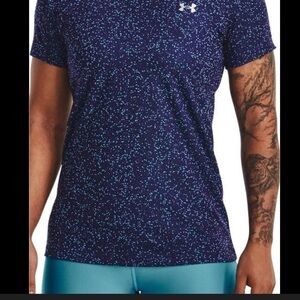 Under Armour Men’s Navy with Light Blue Speckle Tech Tee